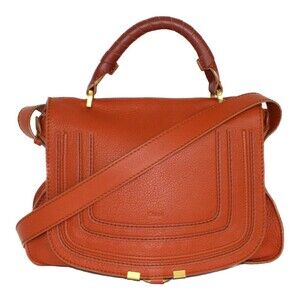 Chloe Marcie Bag Orange Leather Handbag